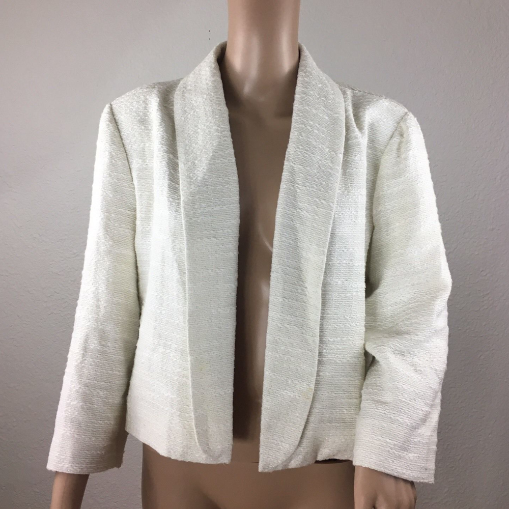 Jennifer Lopez Size XL White Gold Sparkly Cropped