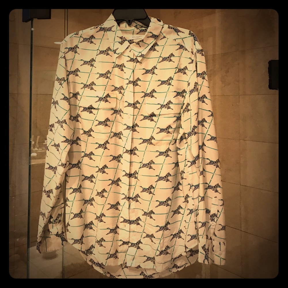 Equipment zebra blouse silk