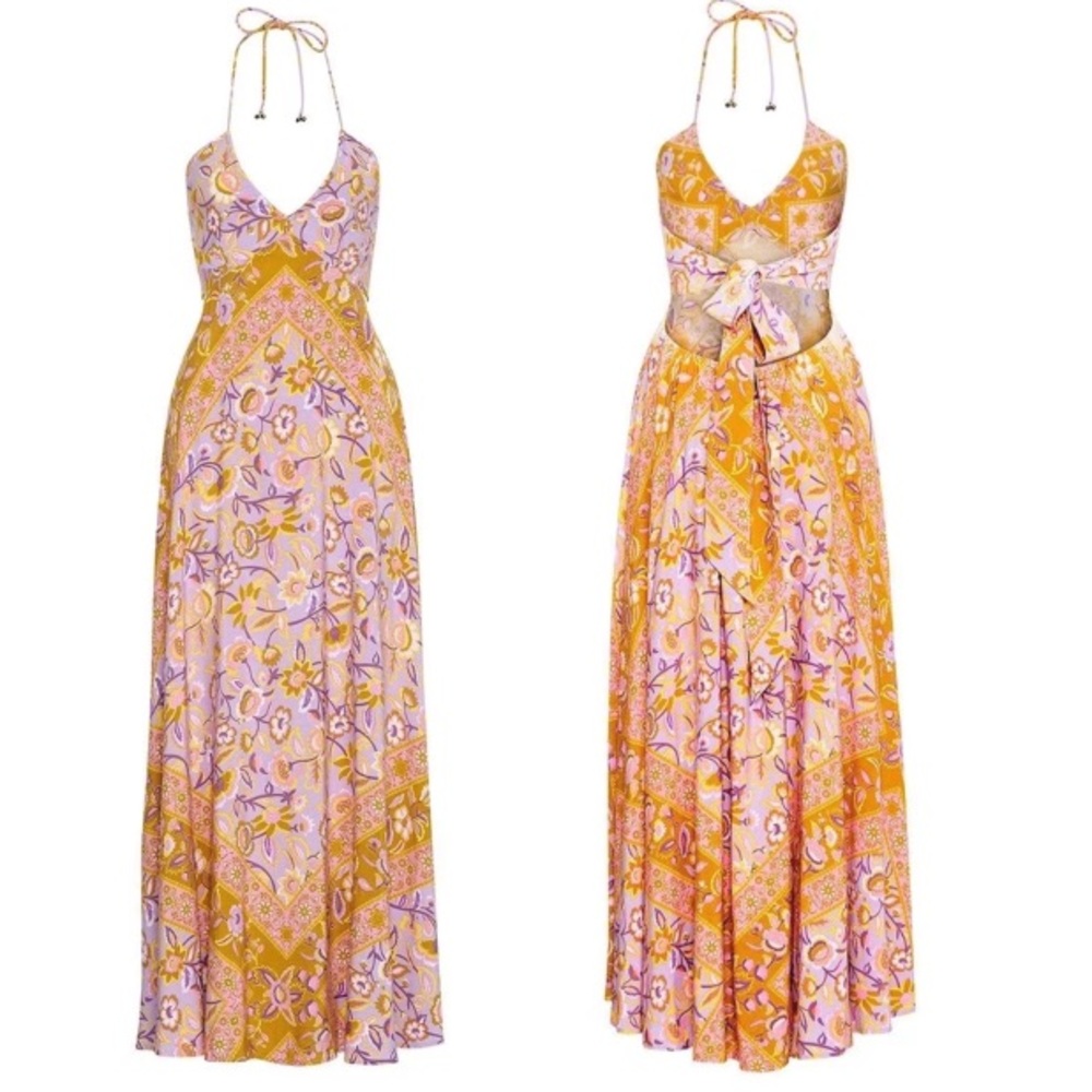 Lolita Halter Maxi DRESS Gown Pink Lavender Lover - Picture 5 of 5