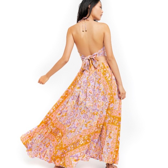 Lolita Halter Maxi DRESS Gown Pink Lavender Lover - Picture 3 of 5