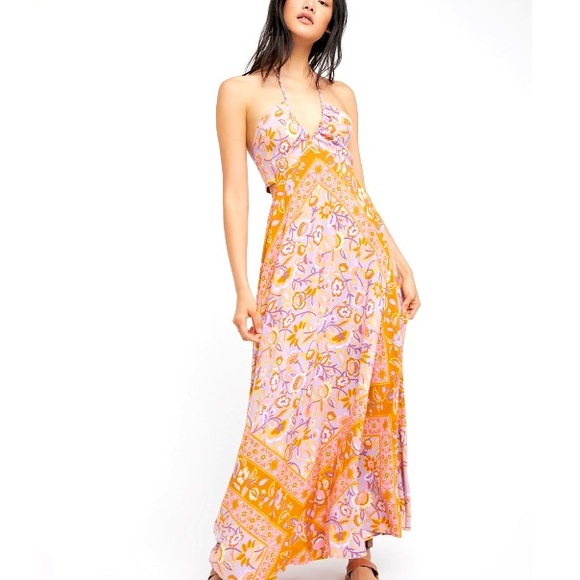 Lolita Halter Maxi DRESS Gown Pink Lavender Lover - Picture 4 of 5