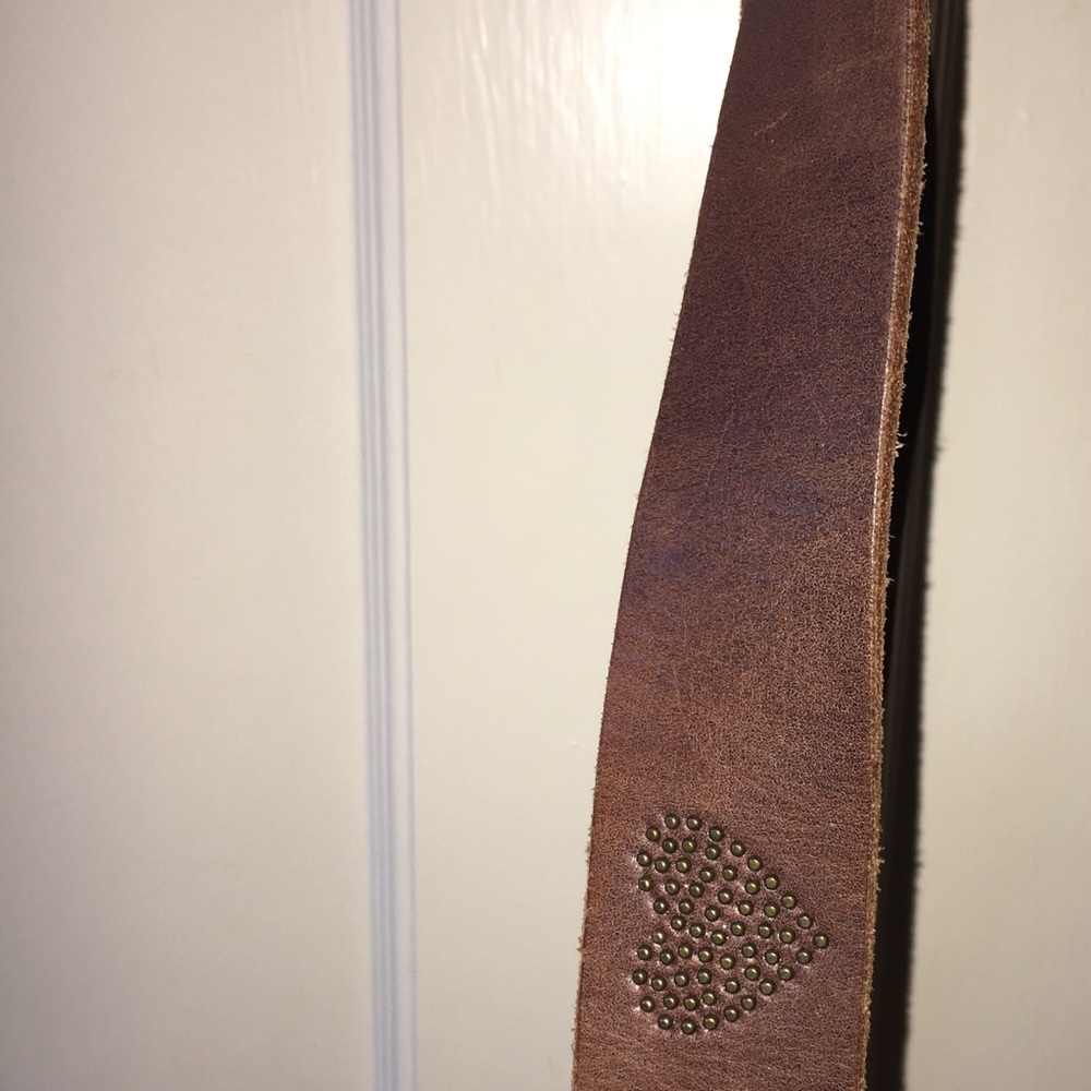 Brown leather belt