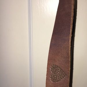 Brown leather belt