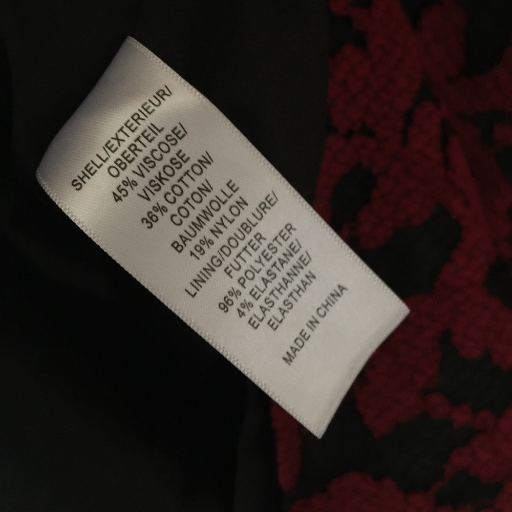 NWOT Aidan black / red lace embroidered dress 👗. - Picture 7 of 8