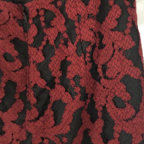 NWOT Aidan black / red lace embroidered dress 👗. - Picture 8 of 8