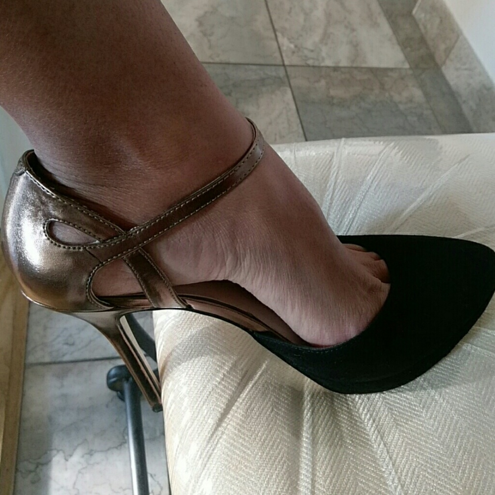 Black strap Heels
