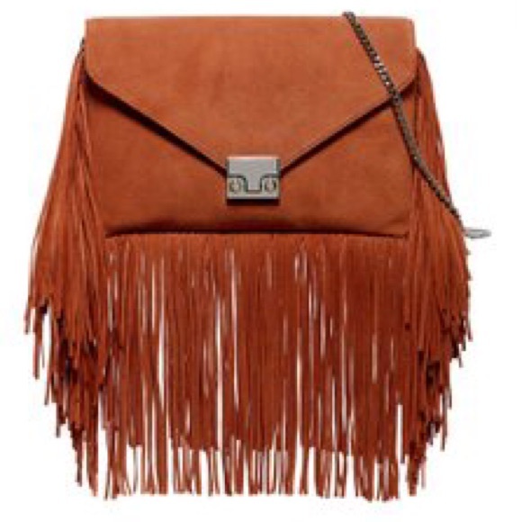 Loeffler Randall Handbags - NWT Loeffler Randall Fringe Suede Lock Clutch