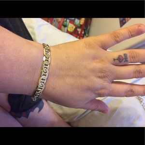 Sterling silver chunky bracelet