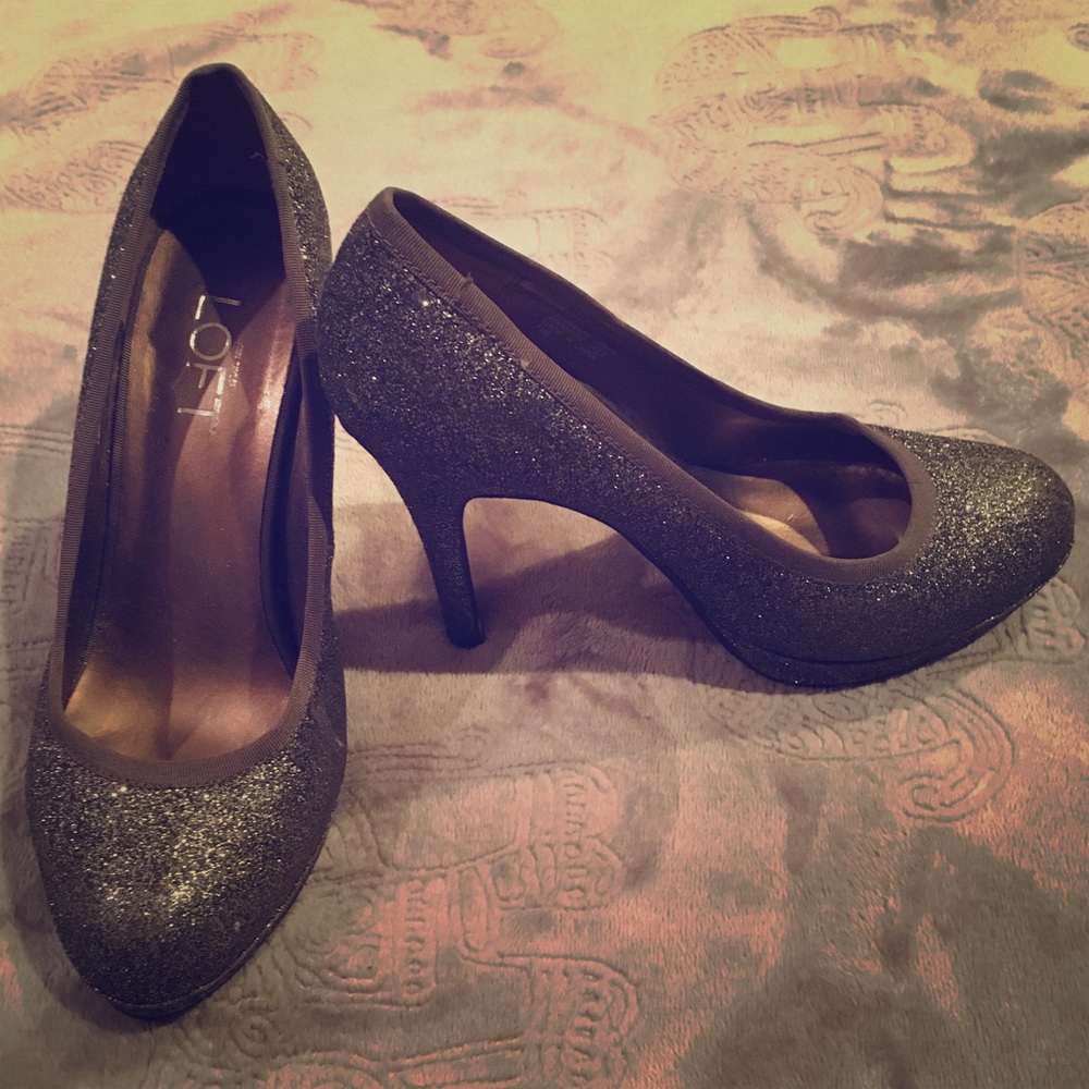 Sparkly Grey Loft Heels