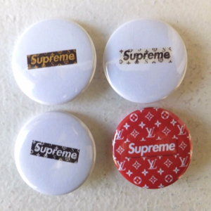 Supreme Louis Vuitton Pin Buttons 1.5 Inch Fashion