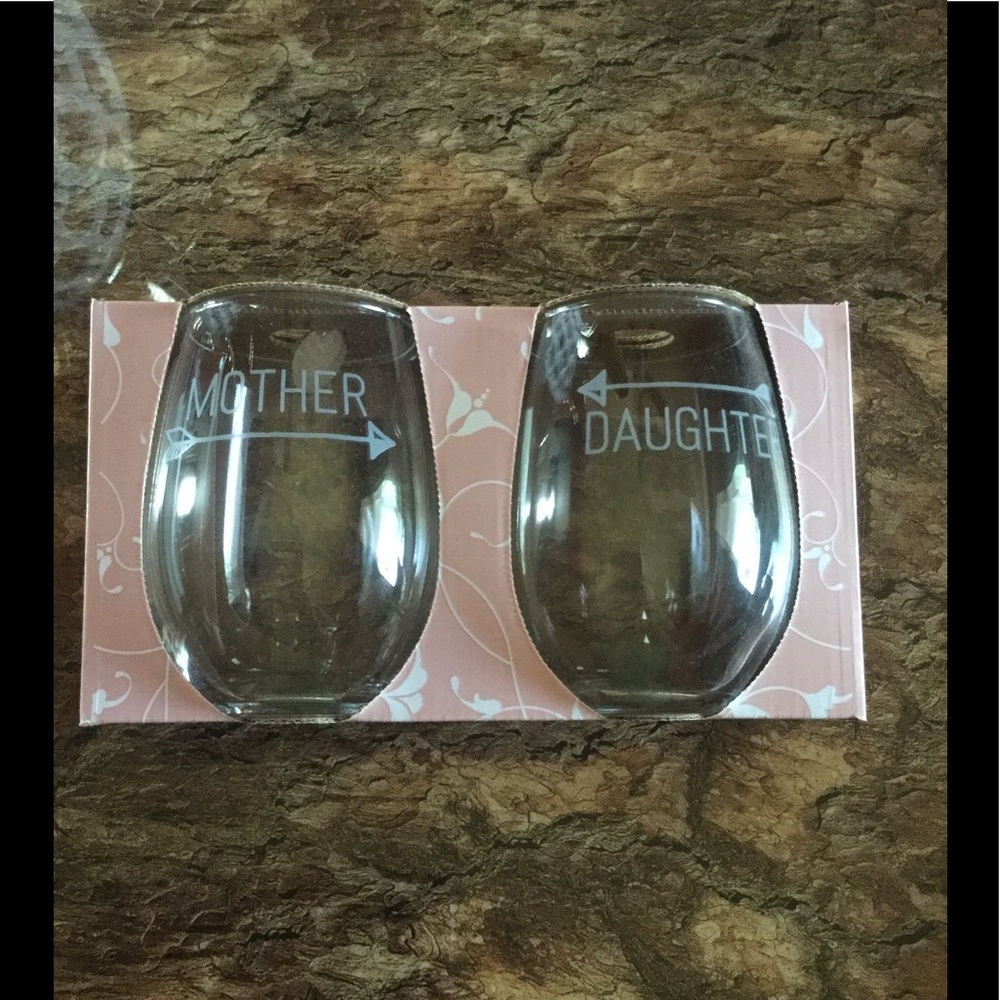 Mother Daughter Stemless Wine Glass Set