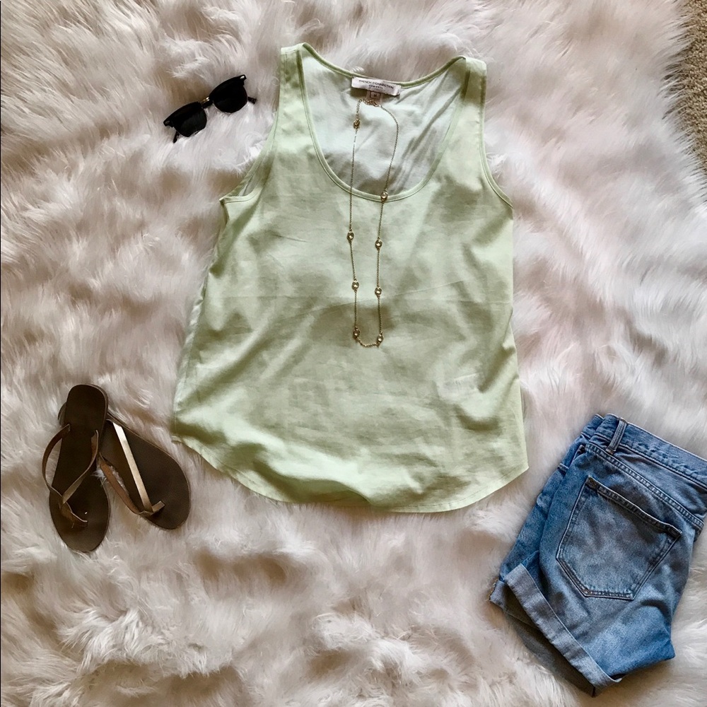 French Connection pale green tank!