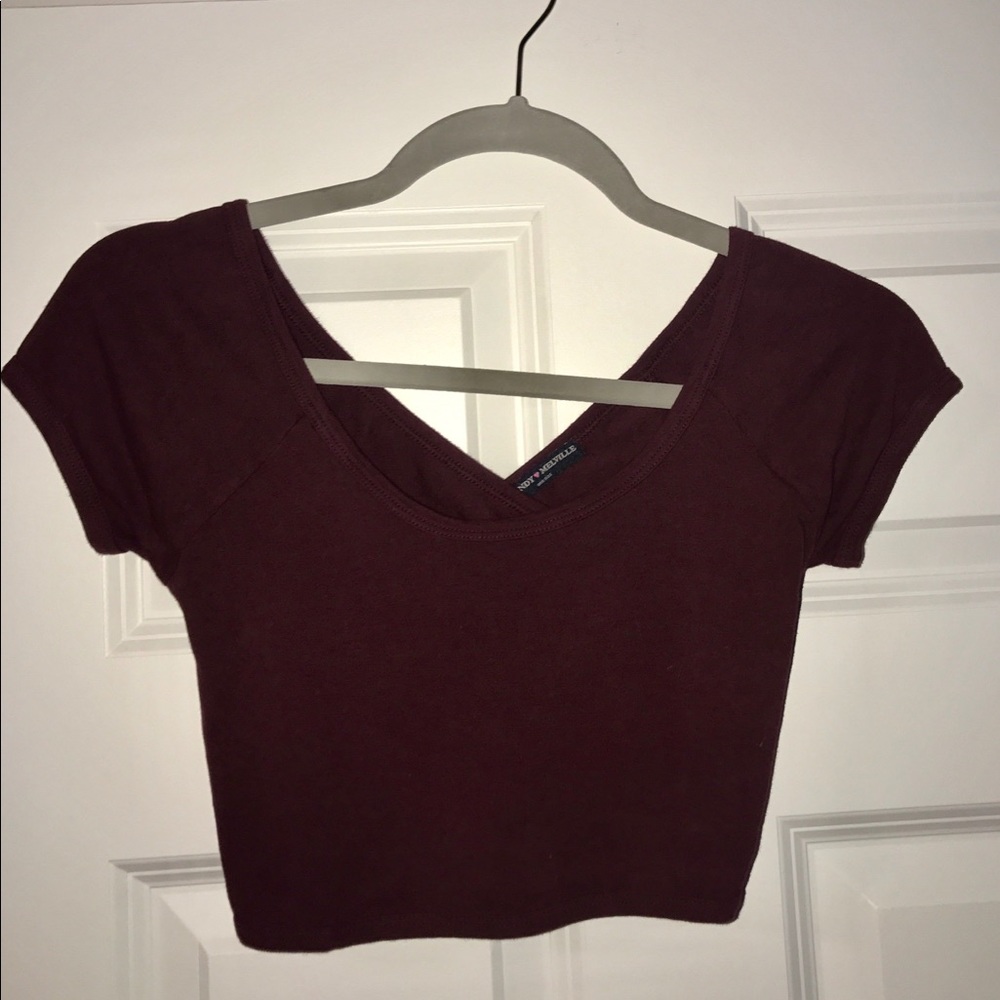 Maroon Criss-cross Top (Brandy Melville)