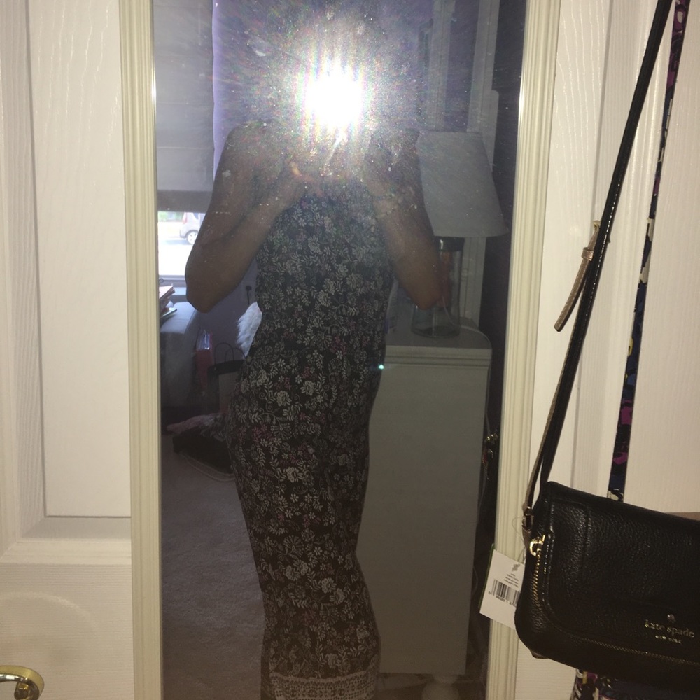black floral xhilaration jumpsuit SIZE: child's L