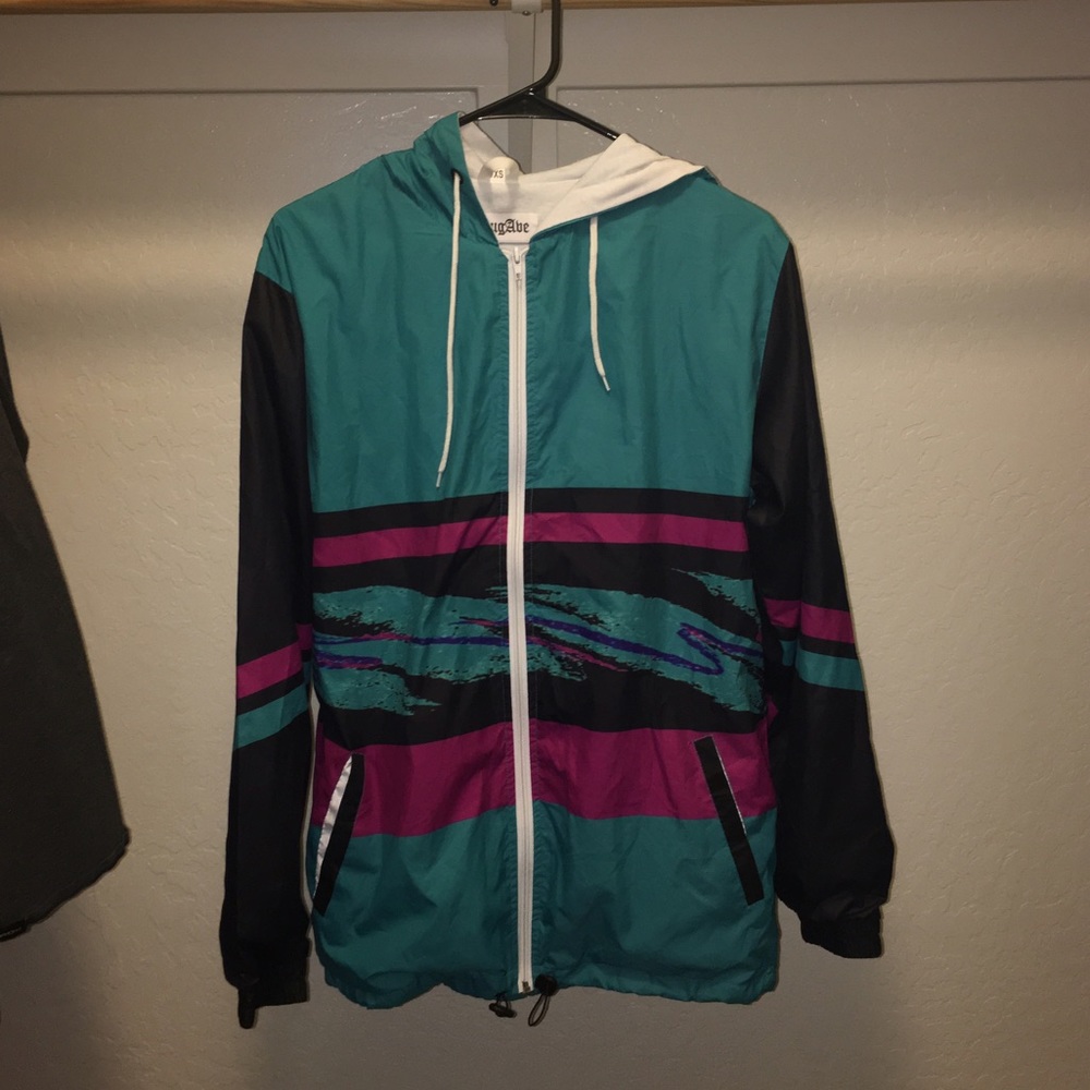 Thug ave 90s themed windbreaker