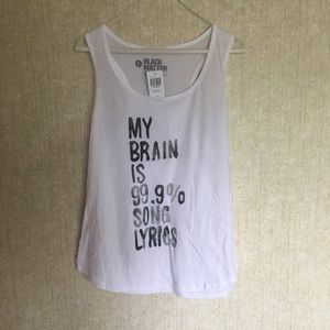 Song lyric tank top