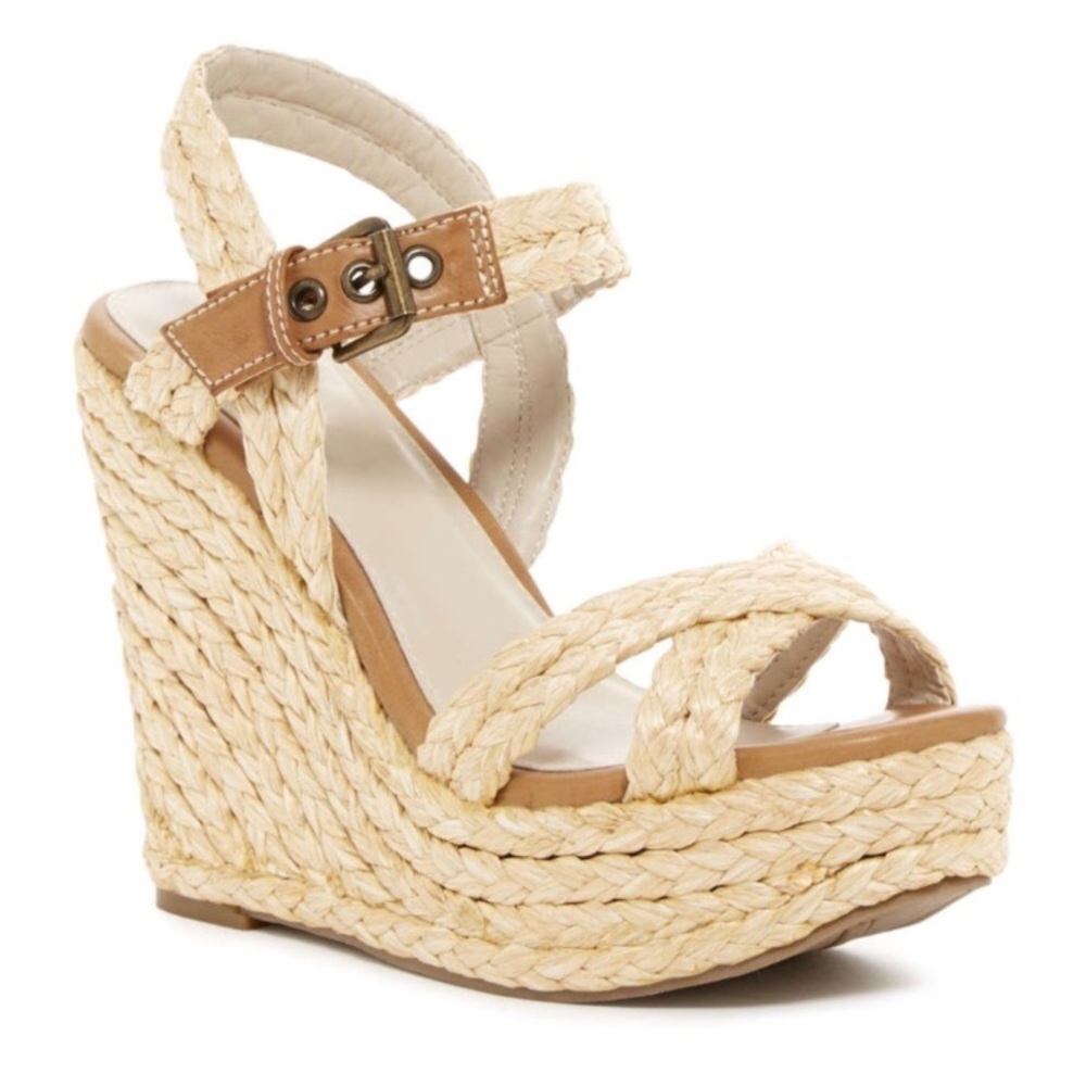 Mia Woven Platform Wedge Sandals - Picture 7 of 8