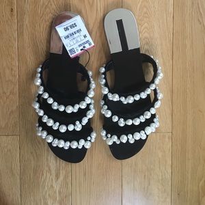 Zara pearls sandals...