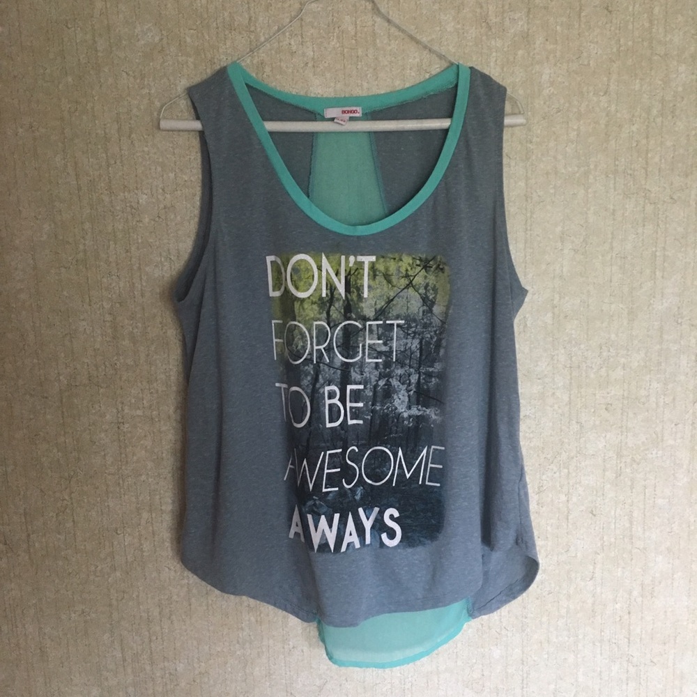 Tank top with sheer back