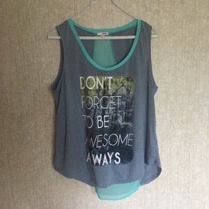 Tank top with sheer back