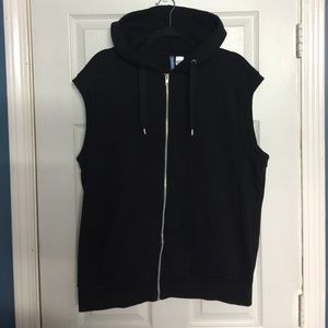 H&M XL Sleeveless Hoodie Black