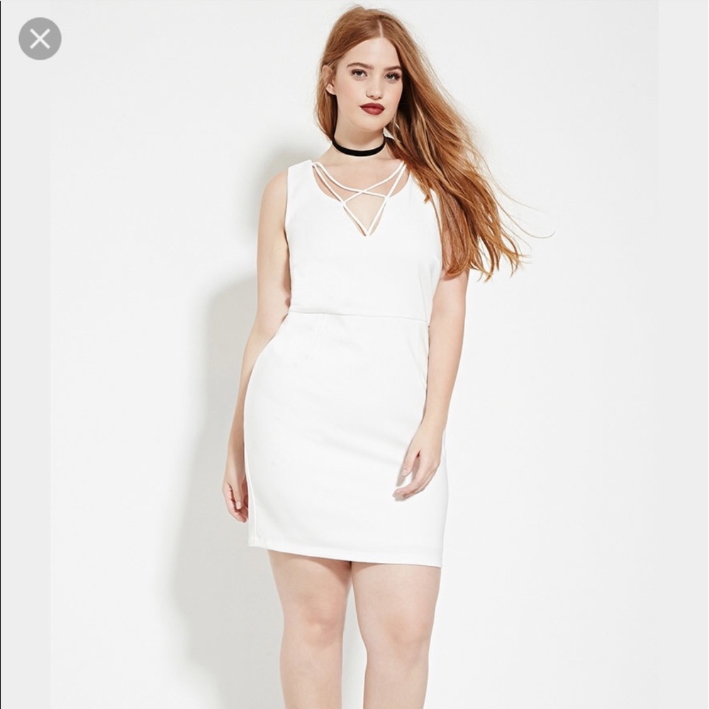 White Plus Size Dress