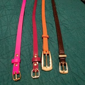 Bundle of four L/XL skinny belts