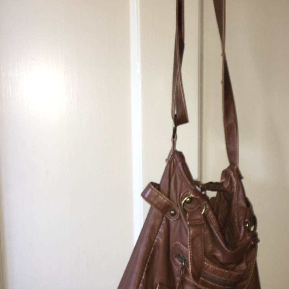 Target faux leather over the shoulder purse