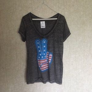 American flag peace sign tshirt