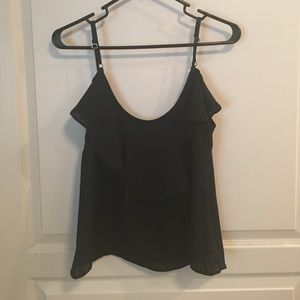 Show Me Your Mumu black ruffle tank