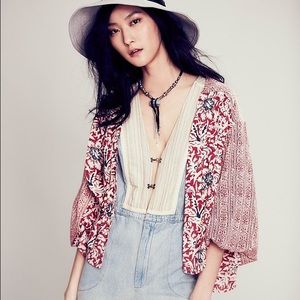 Free people flower tasseled over shirt