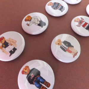 11 Polo Bear Pins Ralph Lauren 1.5 Inch Fashion