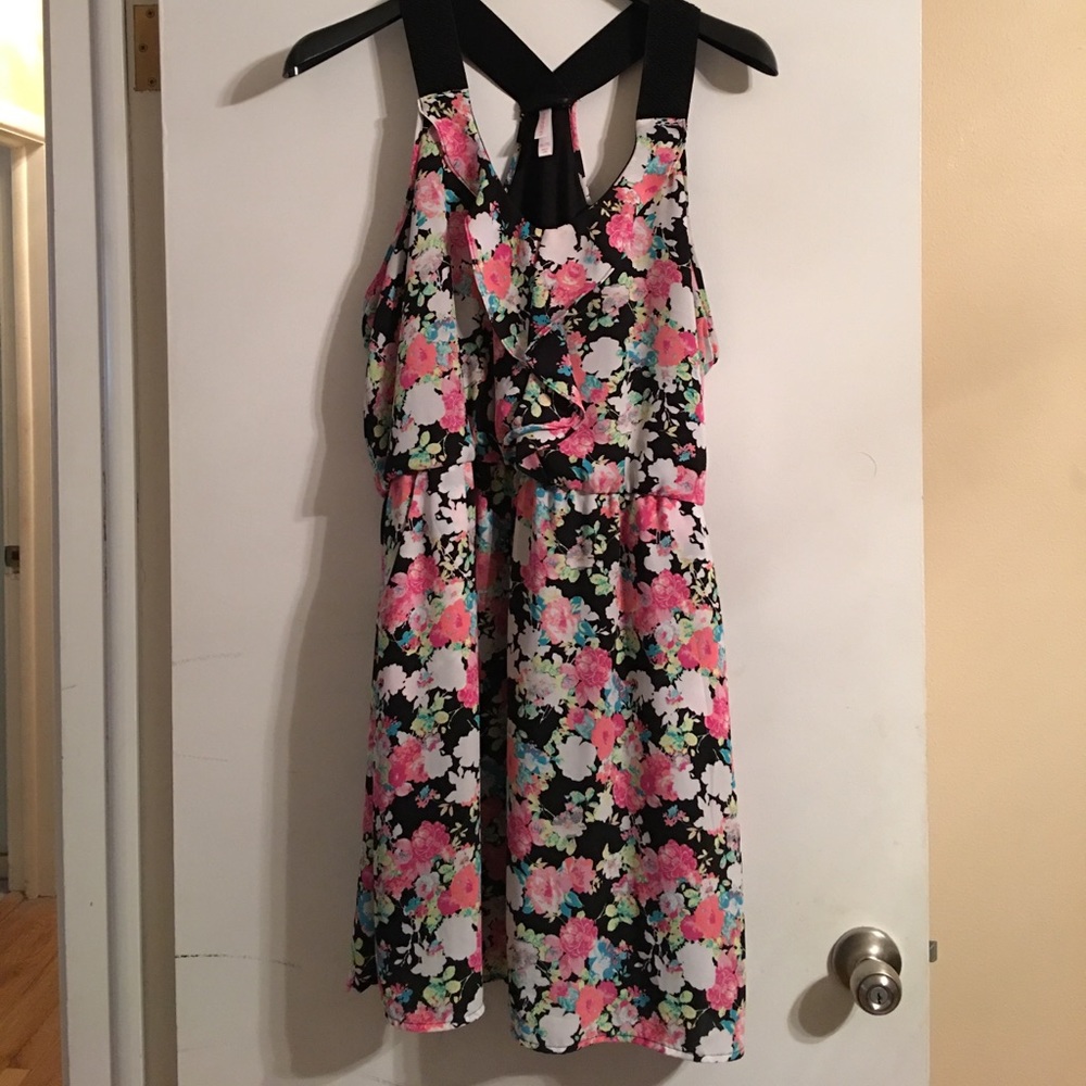 Xhilaration neon floral dress 🌸🌺