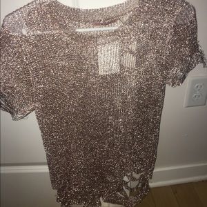 Distressed Metallic Top