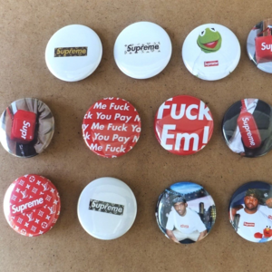14 Supreme Pin Buttons Louie Fashion Box Logo