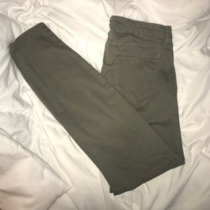 Ripped army green jeans