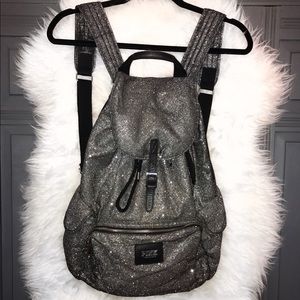 LIMITED EDITION VS PINK Silver glitter Backpack