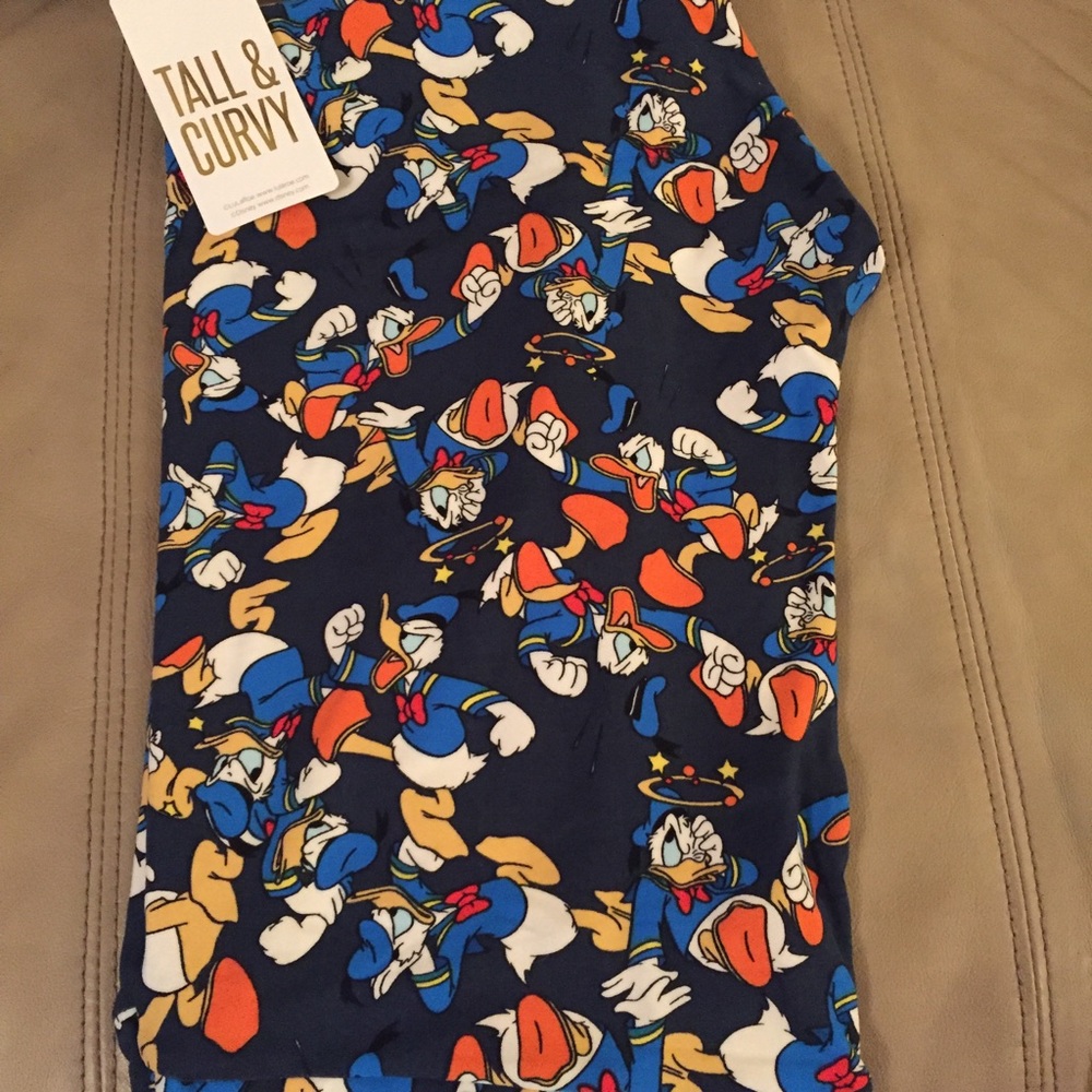 LuLaRoe Disney Donald Duck "Angry Face" Leggings