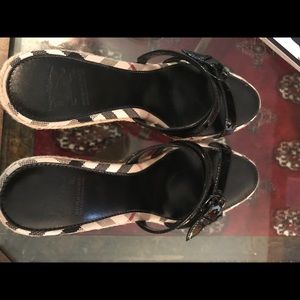 Burberry wedges. Patent leather