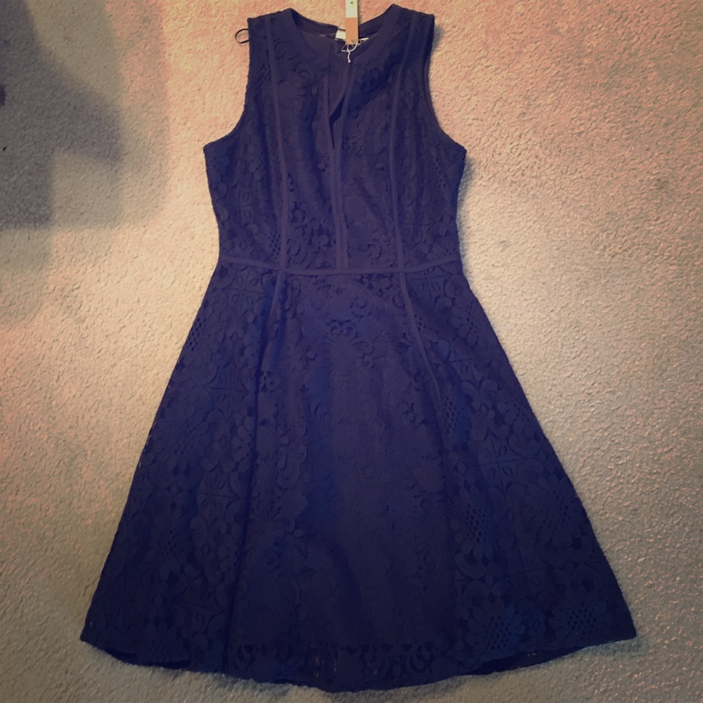 LC Lauren Conrad Navy Lace Dress - Size 8