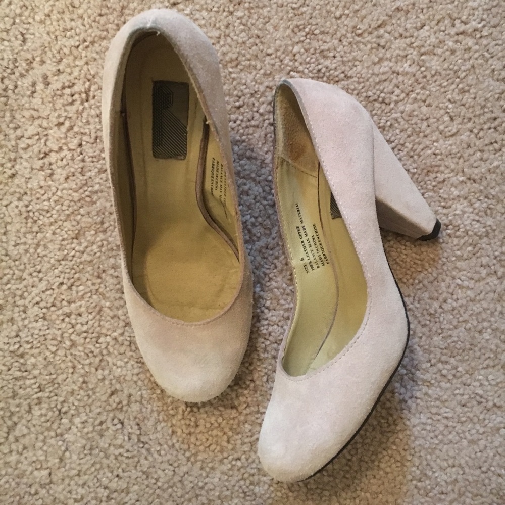 Suede Nude Heels