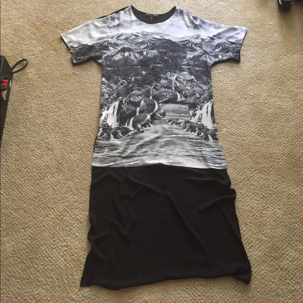 Beautiful BCBG chiffon/jersey tunic