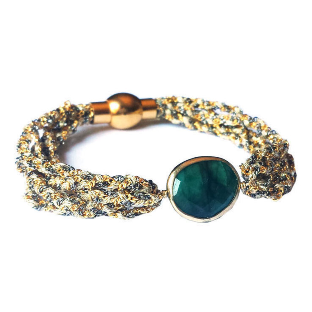 Semi-precious multi-strand bracelet