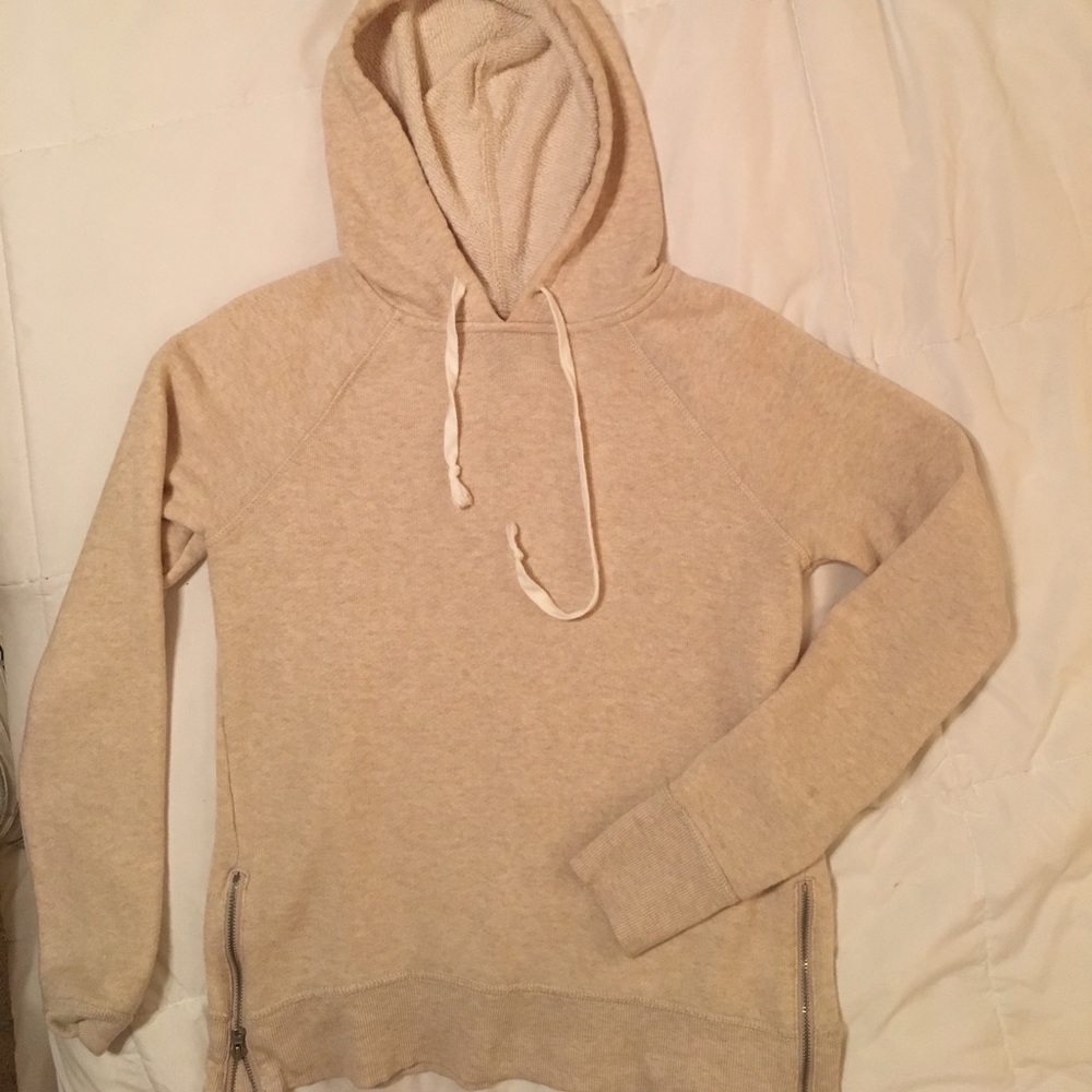 Cream hoodie size XS
