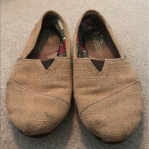 Toms classic burlap slip on