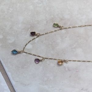 🌈 ❤️Final SALE! 14K Gemstone Necklace