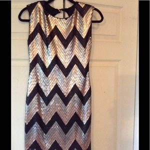 Sequin Tri color Evening dress