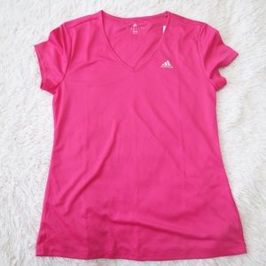 adidas climalite v neck running athletic top