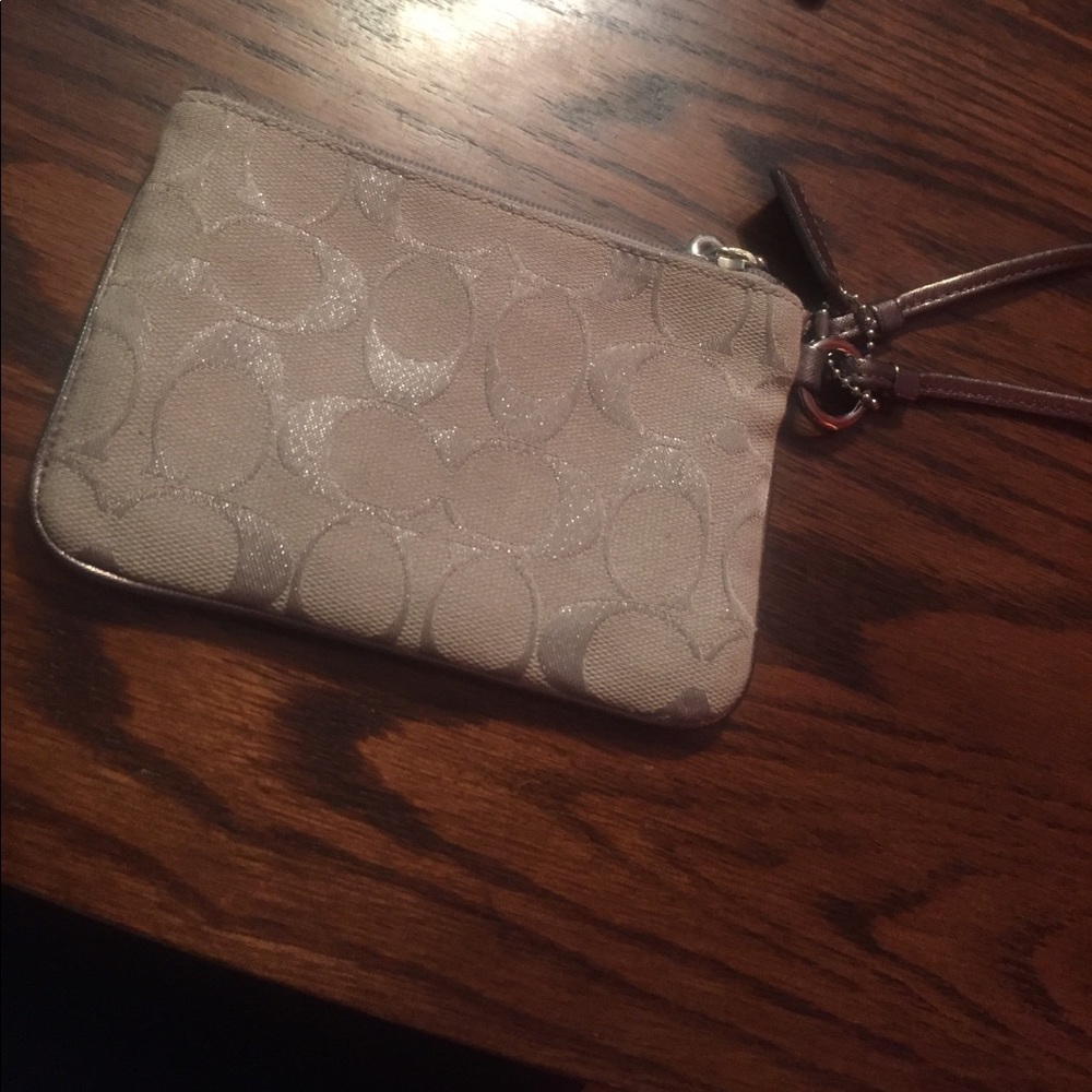 Silver Coach Wristlet - Picture 2 of 2