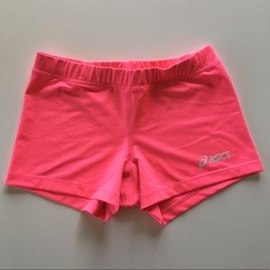 Asics hot pink spandex shorts